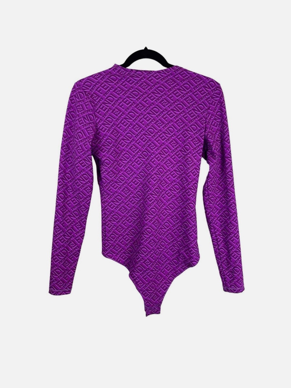 Fendi Purple Long-Sleeve One-Piece Bodysuit